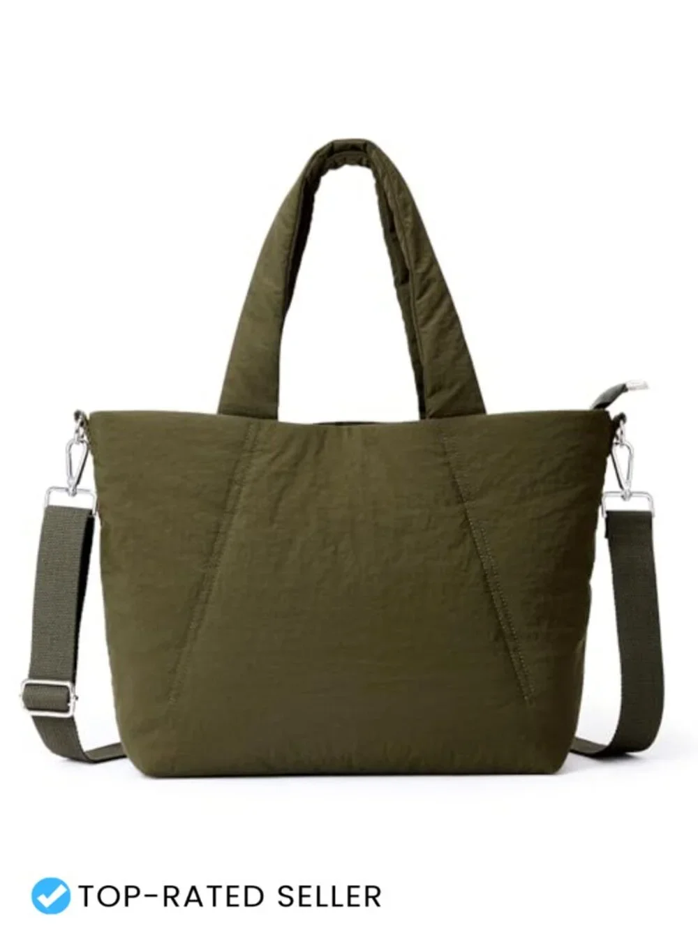 Quilted Tote Bag Medium Soft Padded Puffer Laptop Shoulder Hobo Crossbody